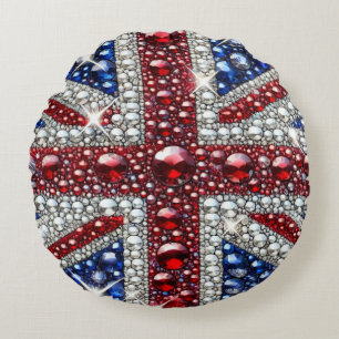 Runt Dekorativ kudde med British Färg
