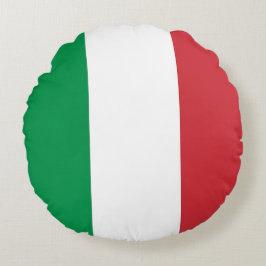 Runt Dekorativ kudde med flagga av Italien