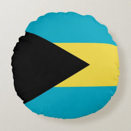 Runt Dekorativ kudde med flagga Bahamas