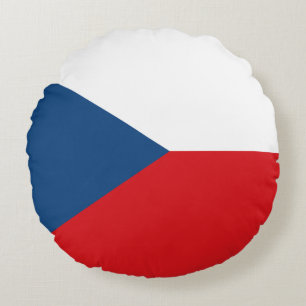 Runt Dekorativ kudde med flagga Czechia
