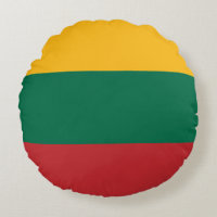 Runt Dekorativ kudde med flagga i Litauen
