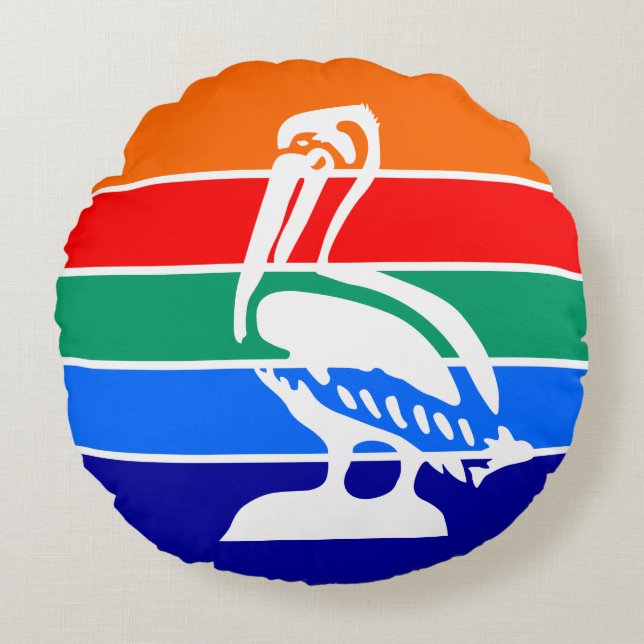 Runt Dekorativ kudde med flagga Sankt Petersburg (Framsidan)