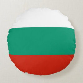 Runt Dekorativ kudde med flagga till Bulgarien
