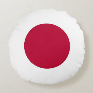 Runt Dekorativ kudde med flagga till Japan