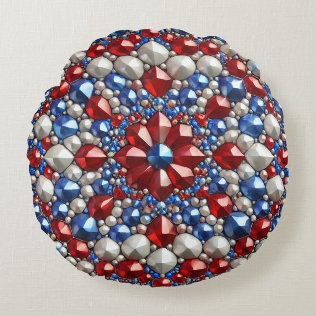 Runt Dekorativ kudde med Nederländska Färg (Framsidan)