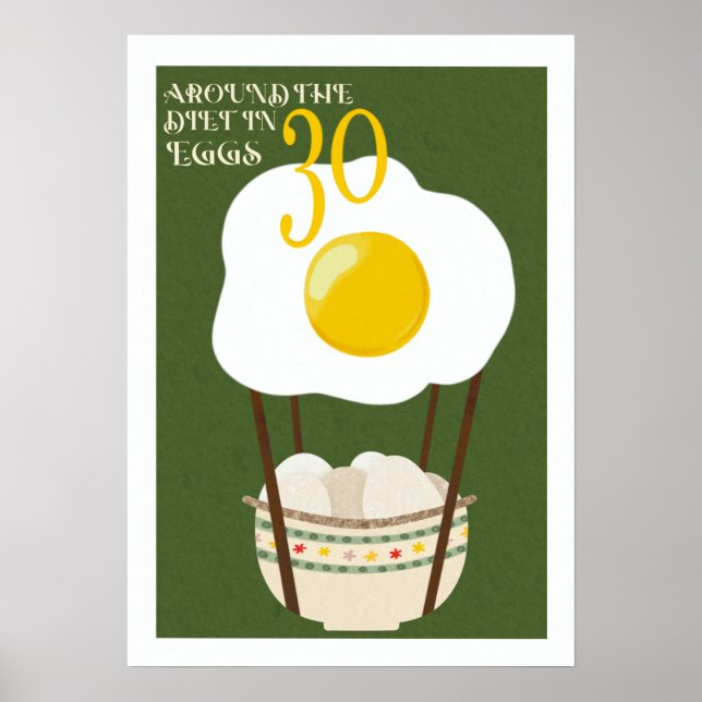 Runt dieten på 30 ägg poster (Framsidan)