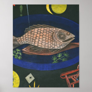 Runt fisken Paul Klee Poster