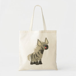 Runt Hungrig Tecknad, stripe Hyena Bag Tygkasse