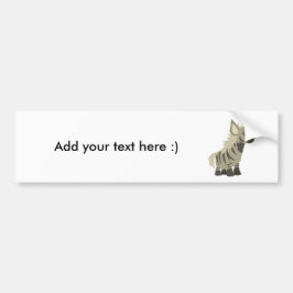 Runt Hungrig Tecknad, stripe Hyena Bumper Sticker Bildekal