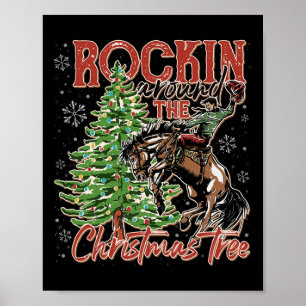 Runt julafton, Träd Santa Cowboyen, Santa Rid Poster