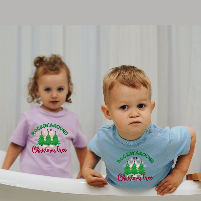 Runt Julgran, Baby T-Shirt (Skapare uppladdad)