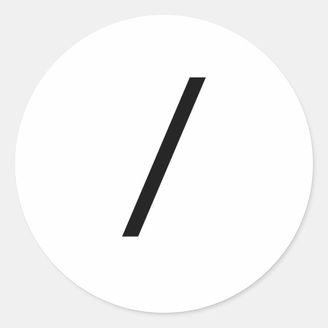 / RUNT KLISTERMÄRKE (Framsida)