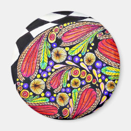 Runt magnet med originalteckning