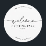 Runt minimalistiskt Bröllop-gästkort Meny<br><div class="desc">OBS! Anpassa den här mallen individuellt genom att lägga till gästen namn och lägga till varje menykort i kundvagnen separat. Designad att samordna med för inbjudan till "Rena" bröllop. Om du vill ändra information klickar du på Information. Om du vill flytta texten eller ändra storlek, teckensnitt eller färg klickar du...</div>