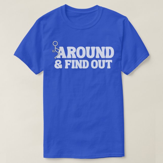 Runt och ta reda på 3 t shirt (Design framsida)