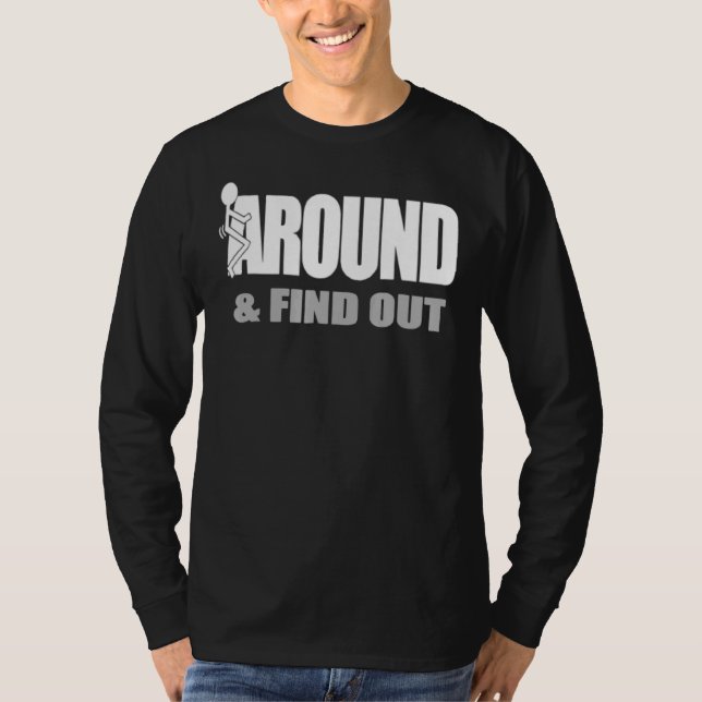 Runt och ta reda på t shirt (Framsida)