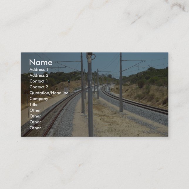 Runt om järnvägen för krökningbrännskadastranden visitkort (Framsida)