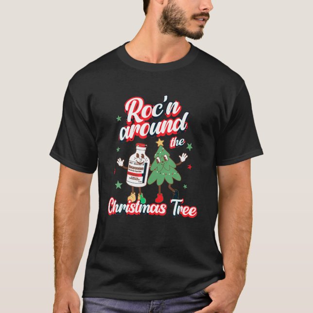 RUNT OM Julgran ER ED RN PACU ICU T Shirt (Framsida)