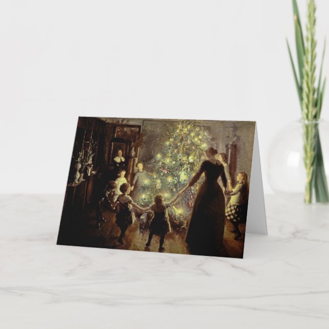 Runt om julgranen helgkort (Framsida)