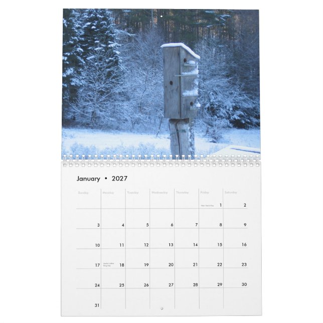 Runt om lantgården och i townen 2009 kalender (Jan 2027)