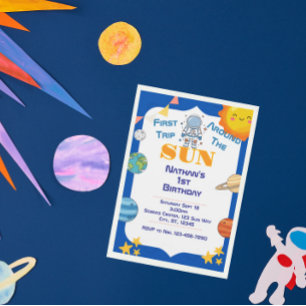 Runt om Sol-födelsedagen i Resa 1:a Inbjudningar
