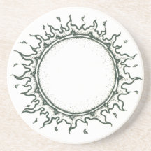 Runt om solen - svartvit teckning