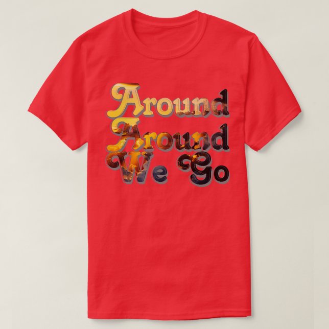 Runt omkring oss går vi t shirt (Design framsida)