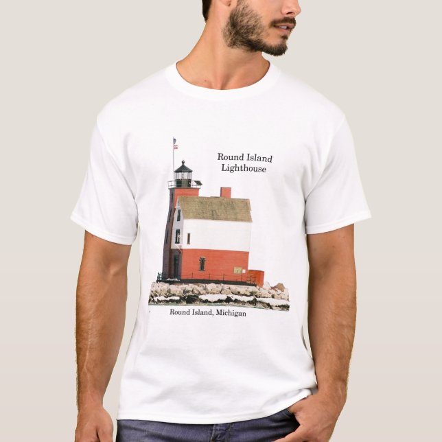 Runt öns fyr, skjortljus t shirt (Framsida)