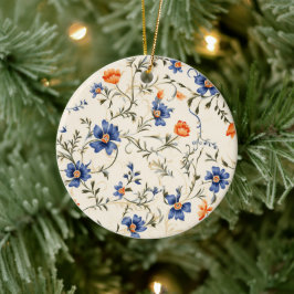 Runt ornament med en gyllene sträng