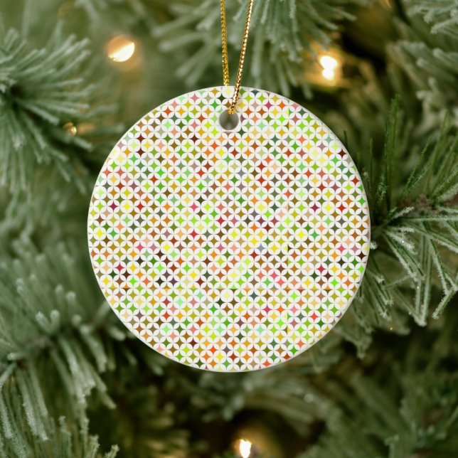 Runt ornament med geometriskt mönster (Träd)