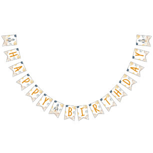 Runt Resa vid Sol-Födelsedagsfesten Vimplar