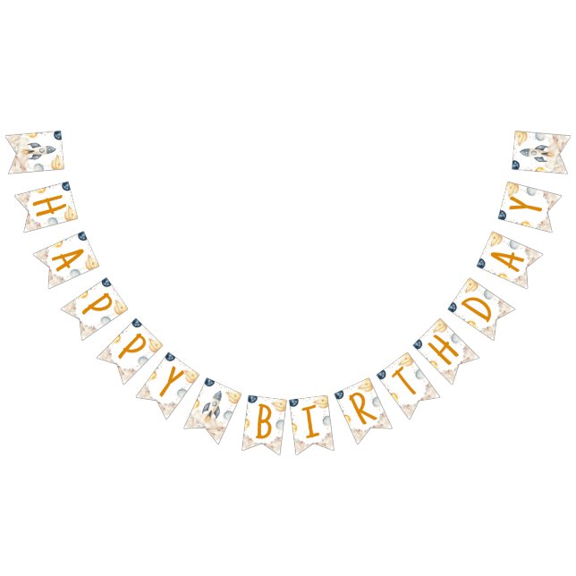 Runt Resa vid Sol-Födelsedagsfesten Vimplar (Alla)