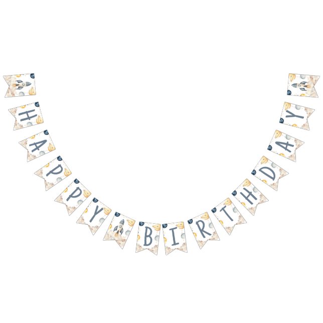 Runt Resa vid Sol-Födelsedagsfesten Vimplar (Alla)