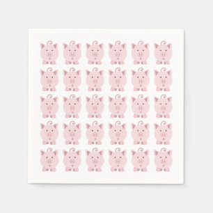 Runt Rosa Gris Mönster Pappersservett