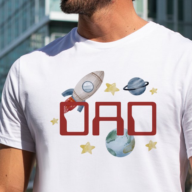 Runt Sol vid Födelsedagsfest i första Resa T Shirt (Space Birthday Dad Shirt )