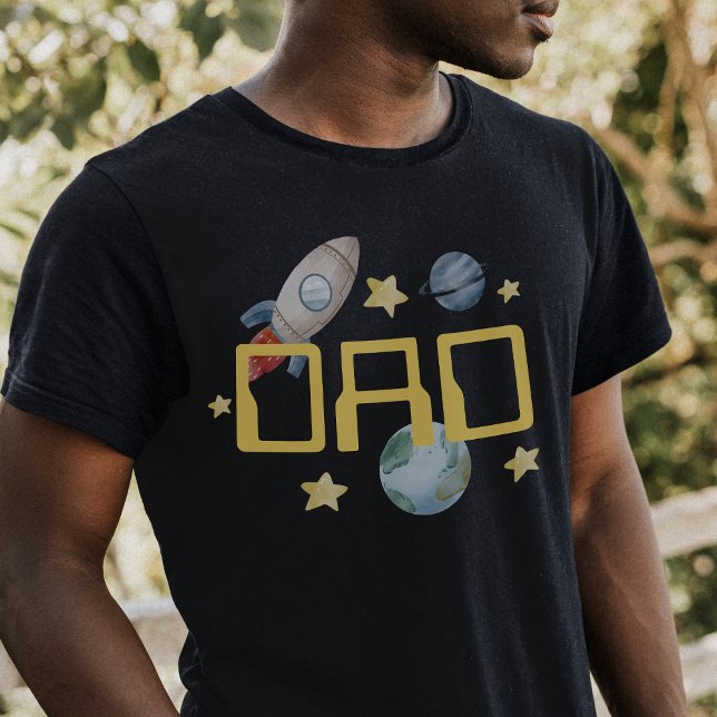 Runt Sol vid Födelsedagsfest i första Resa T Shirt (Space Birthday Dad Tshirt)