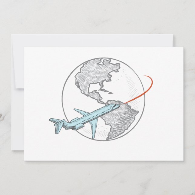 Runt världen inbjudningar (Framsida)