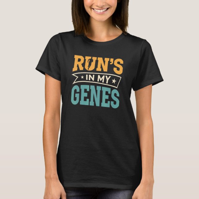 Runu2019s i min Genes Marathon-Springer som kör Mo T Shirt (Framsida)