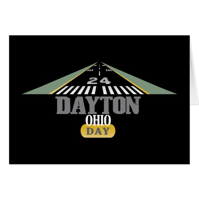 Runway 24 - Dayton Ohio DAY Hälsningskort (Framsidan Horizontal)