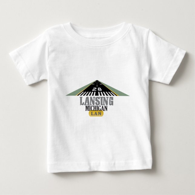 Runway 28 - Lansing Michigan LAN Tee (Framsida)