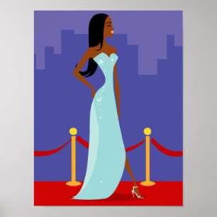 Runway Diva Poster (afrikansk amerikan)