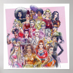 RuPauls Drag Tävling Alla vinnare Poster