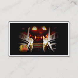 Rupert vid Spooky Staircase Visitkort