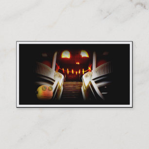 Rupert vid Spooky Staircase Visitkort