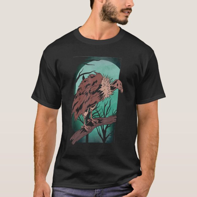 Ruppels Griffon Scavenger Bird Full Moon T Shirt (Framsida)