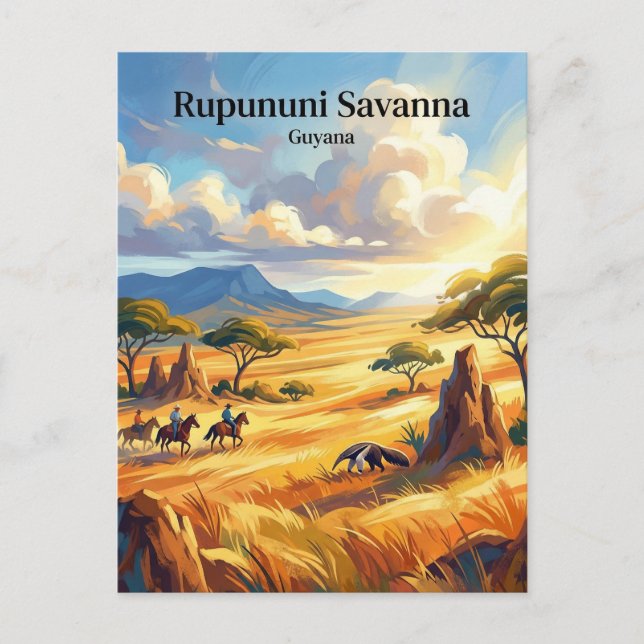 Rupununi-savannen Guyana Vykort (Framsida)