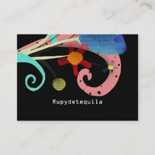 Rupydequila Cute Flora Black Visitkort