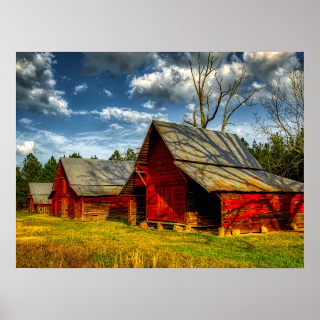 Rural America Red Barn Poster (Framsidan)