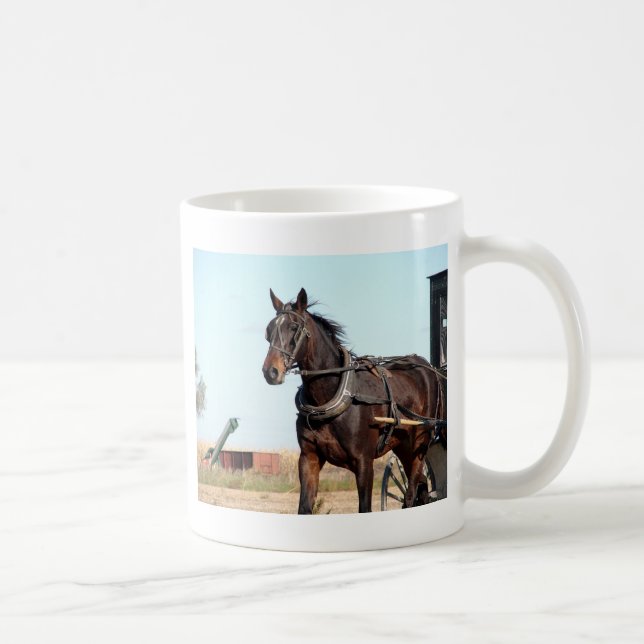 Rural Amish Horse and Buggy Kaffemugg (Höger)