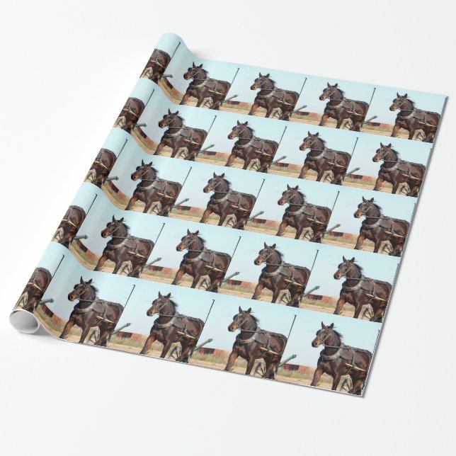 Rural Amish Horse and Buggy Presentpapper (Utrullad)